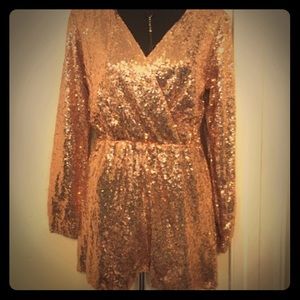 FABULOUS one piece bronze sequined jumper!